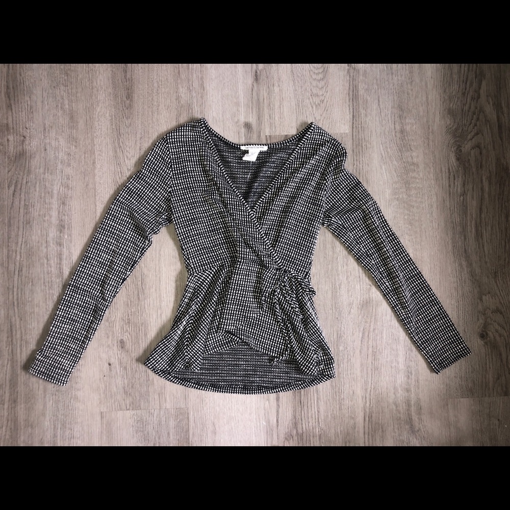 Caution to the wind long sleeve blouse